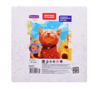 Картина по номерам "Рыжий кот в подсолнухах" 20х20см