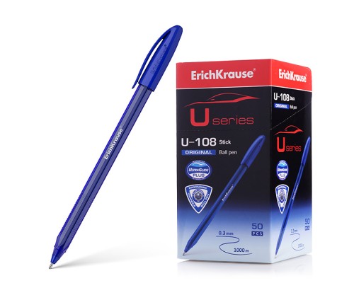 Ручка шариковая U-108 Original Stick 1.0, Ultra Glide Technology, цвет чернил синий (в коробке по 50 шт.)