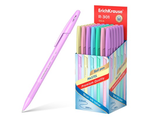 Ручка шариковая R-301 Pastel Stick 0.7, цвет чернил синий