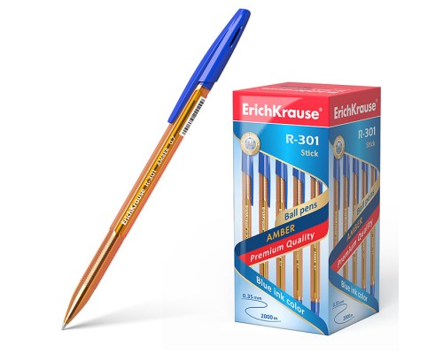 Ручка шариковая R-301 Amber Stick 0.7, цвет чернил синий