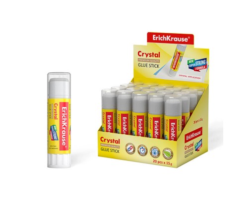 Клей-карандаш 15 г. ERICH KRAUSE CRYSTAL