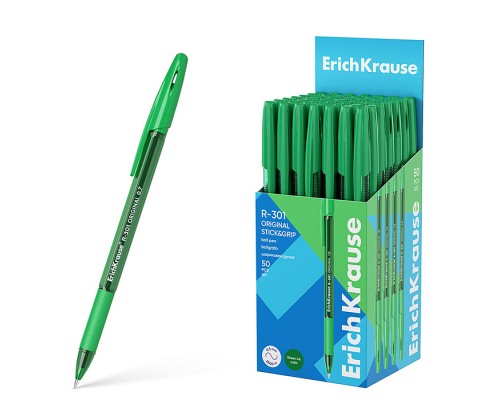 Ручка шариковая Stick&Grip Original 1.0, цвет чернил зеленый