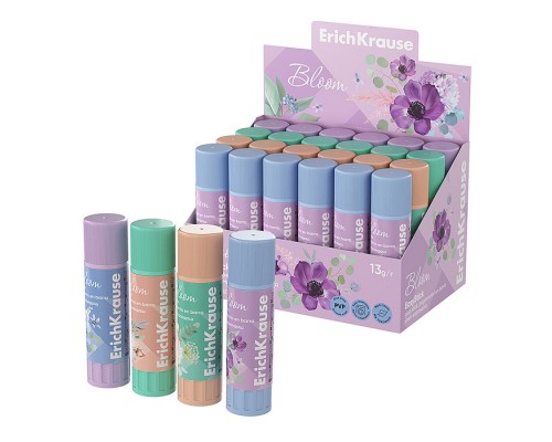 Клей-карандаш EasyStick Pastel Bloom, 13г, ассорти