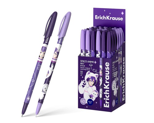 Ручка шариковая Neo&reg; Stick Space Anime 0.7,  Super Glide Technology, цвет чернил синий (в коробке по 50 шт.)