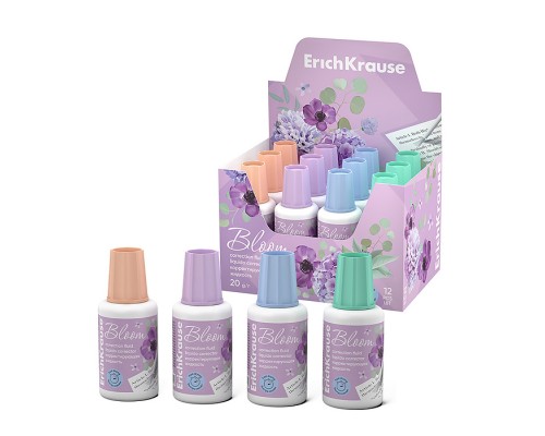 Корректирующая жидкость с кисточкой Pastel Bloom, 20г, ассорти