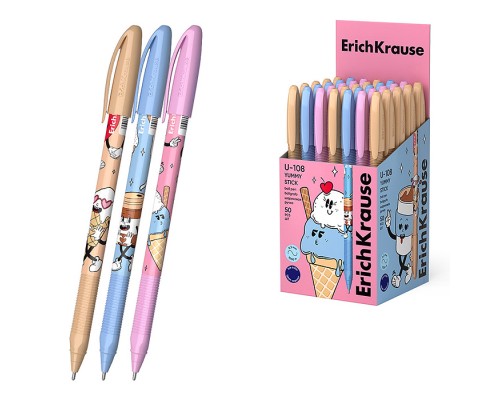 Ручка шариковая U-108 Stick Yummy 1.0, Ultra Glide Technology, цвет чернил синий