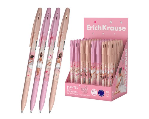 Ручка шариковая R-301 Stick&Grip Pointes 0.7, цвет чернил синий