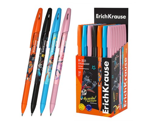 Ручка шариковая R-301 Stick Ну, Погоди! Каникулы 0.7, цвет чернил синий