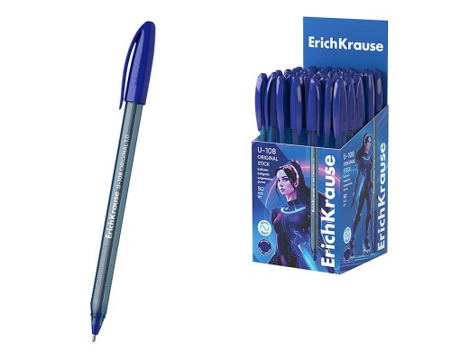 Набор из 3 ручек шариковых ErichKrause U-108 Stick Original 1.0, Ultra Glide Technology, цвет чернил синий (в пакете)