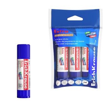 Набор 3 клея-карандаша Extra, 15г (в пакете)