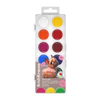 Краски акварельные 12 цветов Frenchie (в пластиковой коробке с европодвесом)