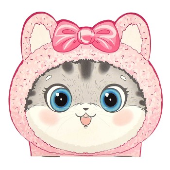 Блокнот 30л. "Котенок в шапке" 120х117 мм