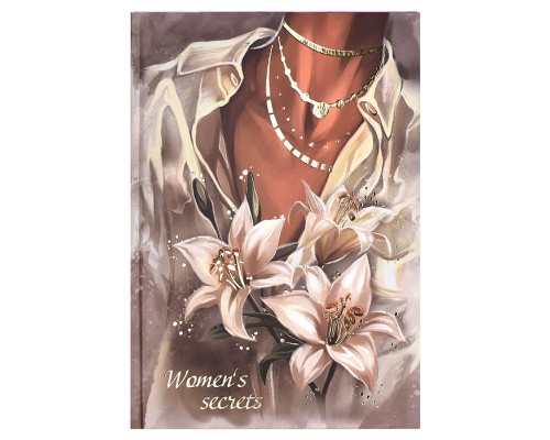 Записная книжка женщины 80 л., А5 "Белые лилии" 140х200 мм.