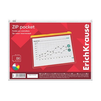 Zip-пакет пластиковый PVC Zip Pocket, B6, прозрачный