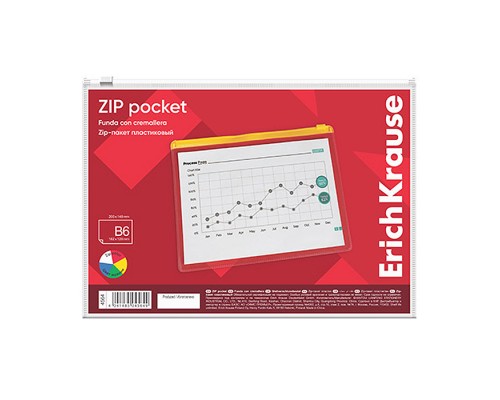 Zip-пакет пластиковый PVC Zip Pocket, B6, прозрачный