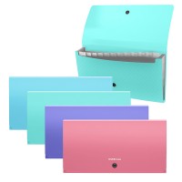 Папка-картотека пластиковая Diagonal Pastel, с 13 отделениями