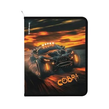 Папка для тетрадей на молнии пластиковая Road Beast, A5+