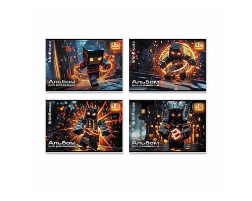 Альбом для рисования 12л. на скобе Mine Block, А4