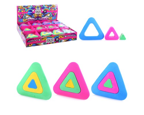 Ластик из синтетического каучука 50х46х13мм, цвета в ассортименте, в индивидуальной упаковке