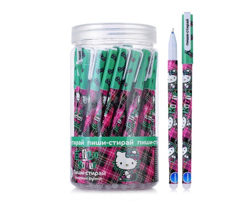 Ручка гелевая со стираемыми чернилами "Hello Kitty" игольчатый стержень, цвет чернил синий, 0,5мм