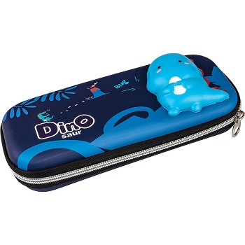 Пенал одинарный 24*11,5*4,5 cм "Сквиш Дино" 3Д ЭВА