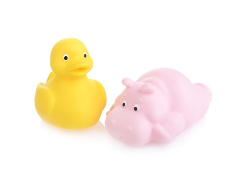 Набор для купания 2 (2 игрушки Уточка, Бегемотик)