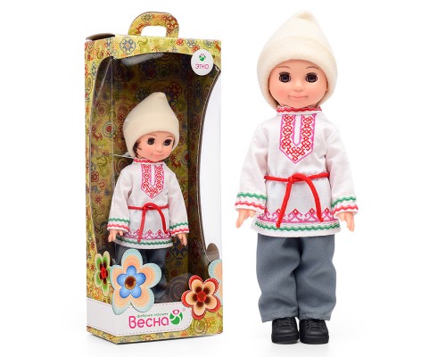 Кукла Мальчик в марийском костюме 30 см