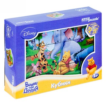 Кубики 12шт "Дисней "Винни Пух"