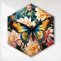 Картина по номерам 37х32 "Бабочка Махаон" Гексагон (29 цв.)