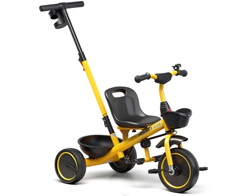 Велосипед трехколесный Rocket 107NEW, колеса EVA 10"/8", цвет желтый