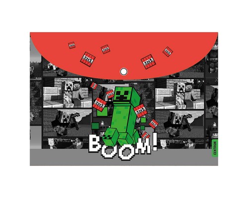 Папка-конверт на кнопке А4, пластик, "My game" 160 мкм