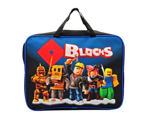 Папка - сумка "Blocks" А4, боковина - 75 мм. Предназначена для хранения альбомов, рисунков и прочих принадлежностей для школы и творчества.  Модель выполнена из  полиэстера. Папка оснащена текстильными ручками, имеется одно основное отделение на