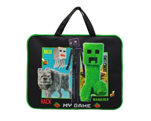 Папка - сумка "My Game" А4, боковина - 75 мм. Предназначена для хранения альбомов, рисунков и прочих принадлежностей для школы и творчества.  Модель выполнена из  полиэстера. Папка оснащена текстильными ручками, имеется одно основное отделение н