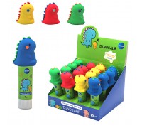 Клей-карандаш "Dinosaur" 9 г, ПВП, дисплей бокс