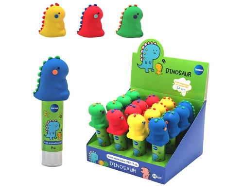 Клей-карандаш "Dinosaur" 9 г, ПВП, дисплей бокс