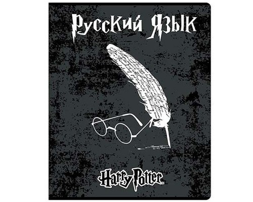 Тетрадь предметная Русский язык 48л А5ф "Гарри Поттер" со справочным материалом, клетка, на скрепке, внутренний блок офсет 60-65 г, 92% белизна, обложка софт-тач, скругленные углы, 1 дизайн, в спайке 10 шт