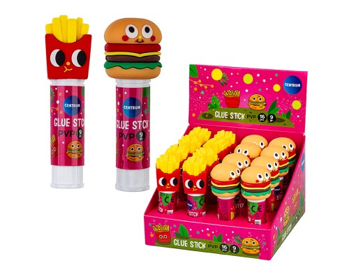 Клей-карандаш ПВП 9 гр. Hamburger & Chips