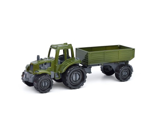 Трактор "Иван" с бортовым прицепом Военный
