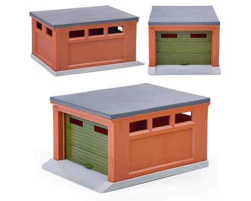 Гараж для машинок (хаки, коричневый, серый) 187х136х95 мм.