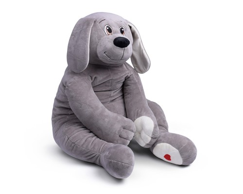 Собака Чарли, 85см (сидя 45 см), серый