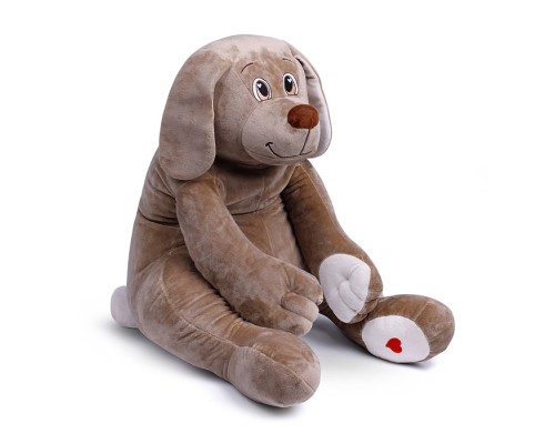 Собака Чарли, 85см (сидя 45 см), бежево-серый