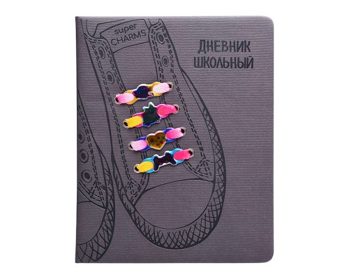 Дневник 1-11 кл. "Кеды серые" (кожзам: А5+; твёрдый переплёт с поролоном)