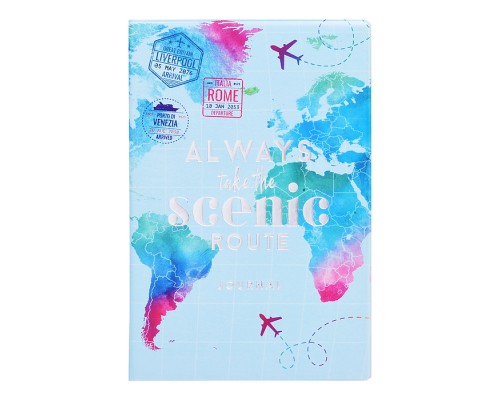 Записная книжка ESCALADA, А6+, 96 л."Путешествие" ПВХ: 126x186 мм, мягкий переплёт