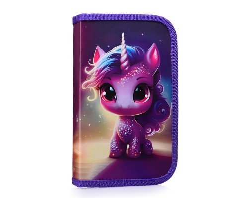 Пенал односекционный большой 190/115 "Сказочный единорог"