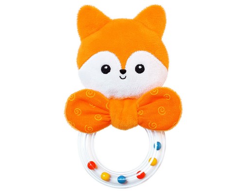 Игрушка погремушка колечко "Лисичка Апельсинка"