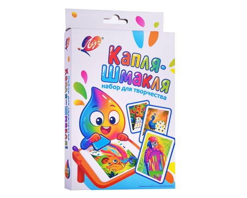 Набор с красками 6 цветов "Капля-Шмакля"