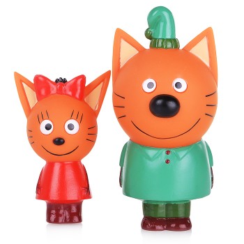 Игрушка для ванны "Три Кота" (Карамелька и Компот) в сетке