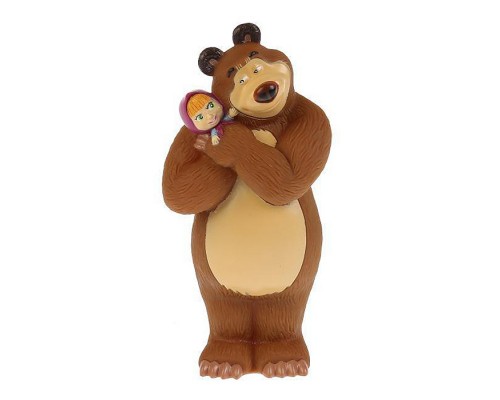 Фигурка для ванной "Маша и Медведь" Медведь с Машей на руках, в сетке