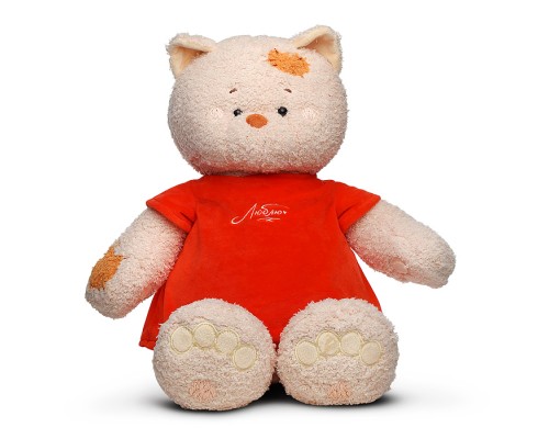 Кошка Мэри в платье алом, 37 см