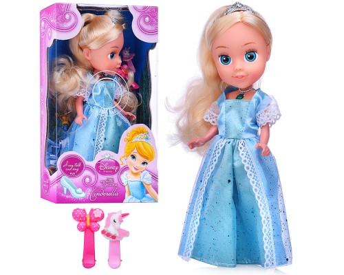 Кукла 25 см озвуч, Золушка, свет (амулет, рук и ноги сгиб, акс.)